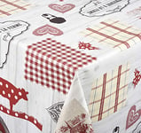 Venilia Nappe "Country" linge de table toile cirée maintenance réduite hydrophobes, Polyester, PVC, rondes, 140 x 140 cm, 55058