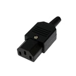 Connecteur de prise d'amarrage mâle noir,Rewireable,Power Konektor,Prise AC 3 broches,IEC320,10A,250V,600,C13,C14 #A