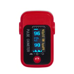 Pulse_Oximeter Fingertip,Blood Oxygen Saturation Monitor with Alarm,Read in 8s,SpO2 & PR & Pulse Wave,Auto-Sleep Function,Portable OLED Display for Adults Children (No Included Batteries) Red