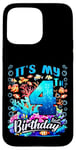 Coque pour iPhone 15 Pro Max C'est mon quatrième anniversaire, mon garçon Sea Fish Ocean Animals Aquarium