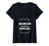 Womens Imagination Is More Important Than Knowledge V-Neck T-Shirt