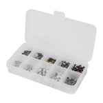 250PCS Tactile Push Button Switch Miniature Momentary Tactile Assortiment Kit