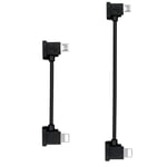 2 Câble Pour Dji Vers Lightning 30Cm Et 10Cm Câble De Données Micro Usb Vers Ios Pour Connecter Smartphones Tablettes À Télécommande Pour Dji Mini Se Mavic Pro Spark Mavic Air