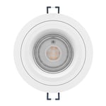 Eglo connect.z Spot LED encastrable Carosso-Z, lampe encastrée ZigBee, contrôlable par appli et commande vocale Alexa, blanc chaud – froid, RVB, dimmable, aluminium blanc mat, Ø 9,3 cm