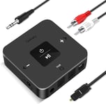 Golvery Bluetooth 5.0 Transmitter Receiver for TV, 2 in 1 Bluetooth Aux Adapter