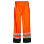 Lyngsøe PU regnbyxa LR3052, High-Vis orange/marin, kl2, stl. XL