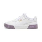 PUMA Femme Carina 2.0 Sneaker, White-Pale Plum Gold, 38 EU