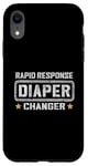 iPhone XR Funny Diaper Changer Newborn Dad On Duty Expecting Baby Mom Case