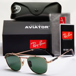 Ray-Ban Sunglasses Frank II Titanium Gold Green Square RB 8258 3138/52 51mm