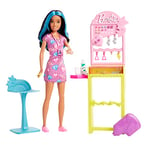 Barbie Coffret Skipper Premiers Jobs avec poupée Mannequin, Station de perçage des Oreilles avec Outil de perçage, 10 Paires de Boucles d’Oreilles et 5 Accessoires, Jouet Enfant, Dès 3 Ans, HKD78