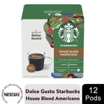 Nescafe Dolce Gusto Starbucks Coffee Pods Caps Box of 12 Americano House Blend