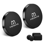 MENNYO Support Téléphone Voiture Magnétique, Lot de 2 Aimant de Téléphone avec Plaques de métal Collé sur Tableau de Bord | Mur Aimant Autocollant Compatible avec iPhone Samsung Galaxy/Note Huawei