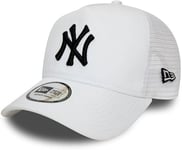 NEW ERA NEW YORK YANKEES TRUCKER CAP.9FORTY WHITE BLACK A FRAME BASEBALL HAT C67