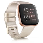 Watch för Fitbit Versa 2 SE-rem Silikon Sportarmband för Fitbit Versa Lite Armband Smartwatch Tillbehör gold size L for versa 2