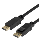 DELTACO – DisplayPort DP1.4 Flex cable, 1M, black (DP-1010D-FLEX)