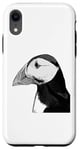 iPhone XR Puffin Auks Seabird Lunde alken Wildlife Animal Illustration Case