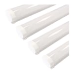 Silamp - Réglette led étanche 120cm 36W IP65 (Pack de 4) - Blanc Froid 6000K - 8000K