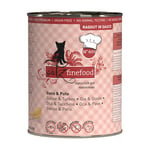 catz finefood Ragout N° 603 - Nourriture Humide pour Chats - Oie et Dinde - Aliment Fin - en Sauce - sans céréales ni Sucre - À Haute teneur en Viande - Boîte de 6 boîtes de 380 g