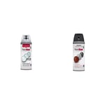 Plasti-kote 24002 400ml Premium Spray Paint Matt Clear Acrylic & 25001 400ml Primer - Black