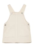 Mango Short Denim Pinafore Kräm