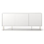 Decotique-Vogue Sidebord med Ben 180 cm, Hvidt / Messing