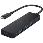 AUKEY 4 Port USB-C Hub - Svart