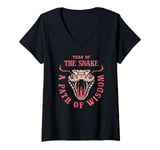 Womens Year Of the Snake. A Path Of Wisdom. Cinese New Year Costume V-Neck T-Shirt