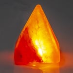 Pyramid Rock Salt Crystal Lamp Pink LED Light 500g