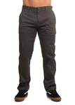 Volcom Men's Frickin Modern Fit Stretch Chino Pant, Charcoal Heather 1, 34W x 32L