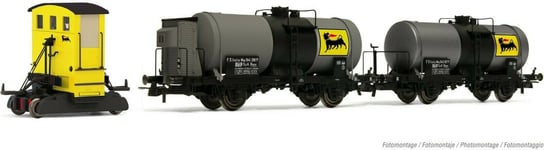 HR2877 Rivarossi Set ABL Sole Commune Agip Livrée Jaune 2 Citerne 2 Axes FS 1 :