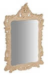 Biscottini - Miroir Mural en Bois Finition Brute L70 x PR8 x H106 - Miroir avec Cadre Vintage - Fabriqué en Italie