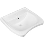 Disabled - Lavabo 60x55 cm, pour personne à mobilité réduite, avec 1 trou, blanc 5160 - Sapho