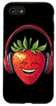 iPhone SE (2020) / 7 / 8 Funny Strawberry with Headphones for Music and Fruits Lovers Case