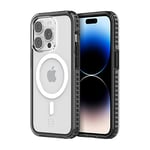 Incipio Grip for MagSafe Series Case for iPhone 14 Pro, Multi-Directional Grip, 14 ft (4.3m) Drop Protection - Black/Clear (IPH-2013-BLKC)