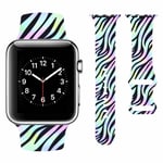 Vozehui Compatible for Apple Watch Silicone Strap 41mm 40mm 38mm, Cow Leopard Zebra Animal Print Soft Sport Band Compatible with iwatch Apple Watch Strap SE Series 9 8 7 6 5 4 3 2 1, Zebra Print