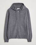 Gran Sasso Full Zip Wool Hoodie Grey Melange