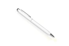 Avizar Stylet écran tactile universel embout silicone stylo a bille clip intégré blanc