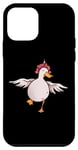 Coque pour iPhone 12 mini Canard blanc avec ailes déployées