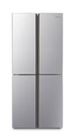 Fridgemaster MQ79394ES Freestanding American 4 Door Fridge Freezer 427L, Total No Frost, Inverter compressor, Silver, 64.3D x 79.4W x 181.6H cm, E Rated