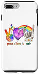 Coque pour iPhone 7 Plus/8 Plus Peace Love Rock Equality Transgender Gay Pride | Mois des LGBT