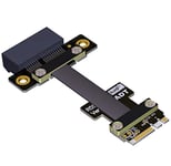 Elbow M.2 WiFi Key A E A+E to PCIe 1x Riser Extender Adapter Card Gen 3.0 Cable Key A.E m2 pci-e x1 (20CM,R51SF)