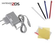 Chargeur Secteur Pour Nintendo 2ds + 4 Stylet 2ds + Protection Écran 2 Ds - Straße Game