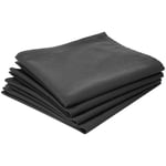 Atmosphera - Lot de 4 serviettes de table coton gris ardoise 40x40cm créateur d'intérieur - Gris foncé