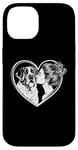 iPhone 14 Saint Bernard Mom Dog Art Valentine's Day Heart Case