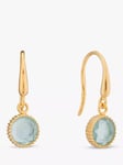 Auree Barcelona Birthstone Gold Vermeil Drop Earrings