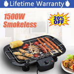 Electric Table Top Grill BBQ Barbecue Garden Camping cooking 1500W Indoor/Outdoo