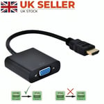 New 1080P HDMI Male to VGA Female Video Adapter Cable Converter For PC HDTV UK