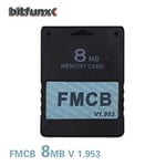 Bitfunx-Carte Mémoire Fmcb Opl Mcboot Pour Ps2 Fat Console,8 Mo,16 Mo,32 Mo,64 Mo,V1.953 - Type 8mb