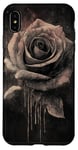 Coque pour iPhone XS Max Rose Minimalisme Dessin à l'encre Art floral Esthétique