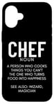 Coque pour iPhone 16 Plus Définition du chef Funny Cook Cooking Chefs